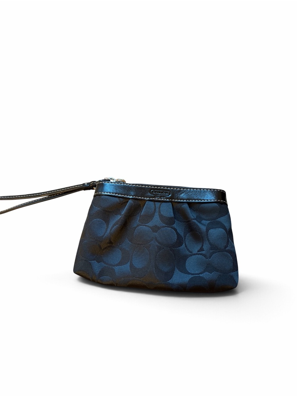 Coach Black Signature Wristlet Clutch